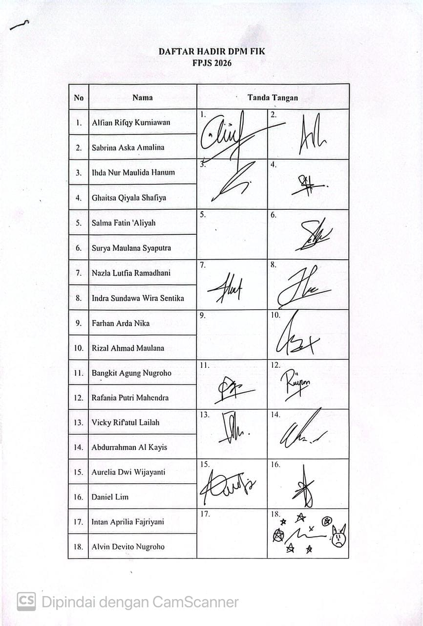 Daftar Hadir Panitia